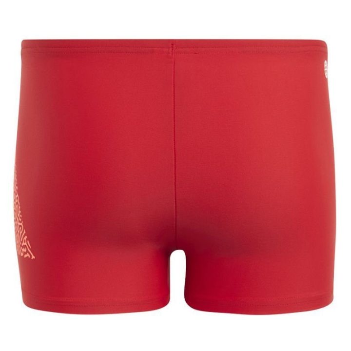Maudymosi glaudės berniukams adidas 3 Bar Log Boxer, raudonos