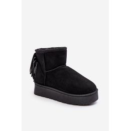 sniego batai su stambia platforma ir kutais Black Lirico