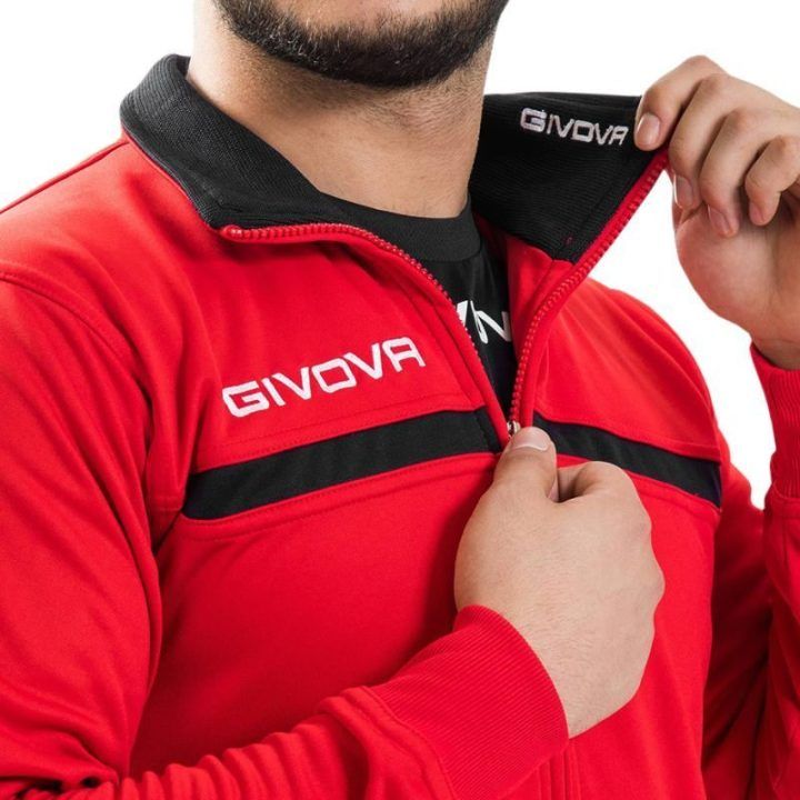 Vyriškas sportinis kostiumas Givova One, raudonas ir juodas