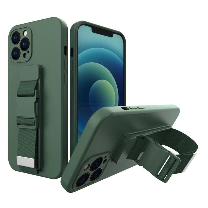 iPhone 12 Pro tamsiai žalias dėklas