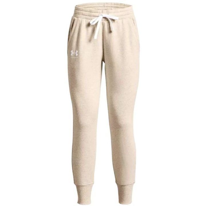 Moteriškos sportinės kelnės Under Armour Rival Fleece, smėlio