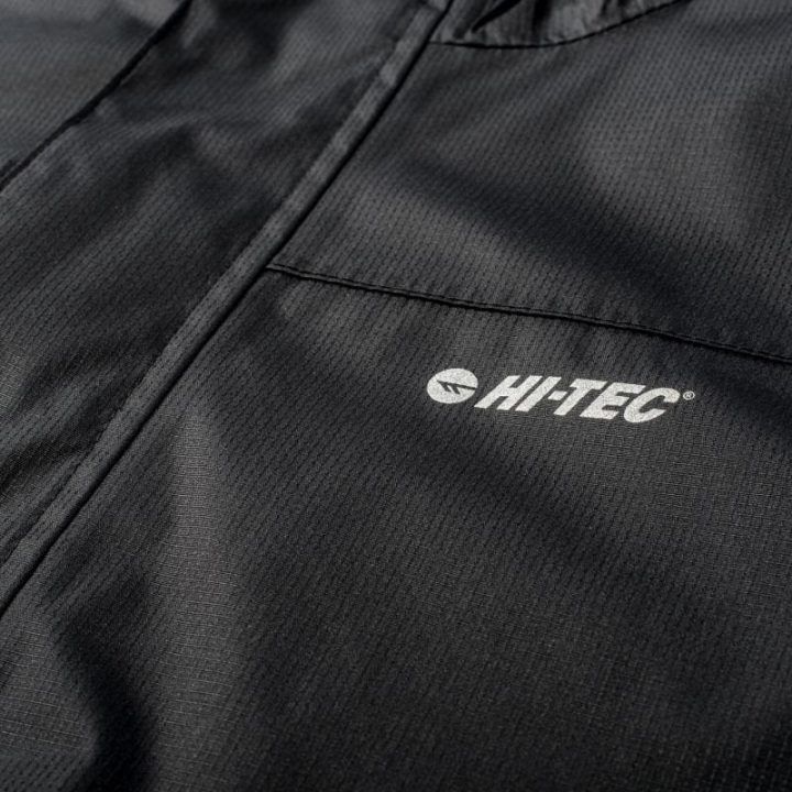 Vyriška neperšlampama striukė su gobtuvu Hi-Tec, juoda