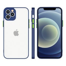 Milky Case silikoninis lankstus permatomas dėklas Samsung Galaxy A42 5G tamsiai mėlynas