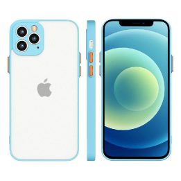 Milky Case silikoninis lankstus permatomas dėklas Samsung Galaxy A42 5G blue