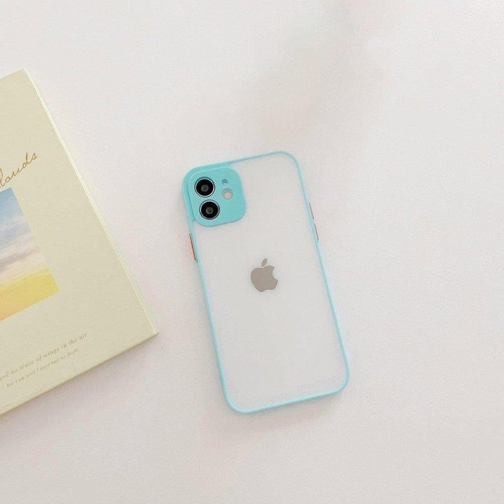 Milky Case silikoninis lankstus permatomas dėklas Samsung Galaxy A42 5G blue