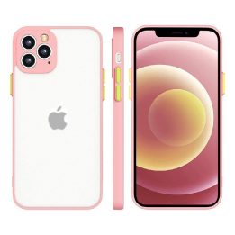 Milky Case silikoninis lankstus permatomas dėklas Samsung Galaxy A42 5G rožinės spalvos