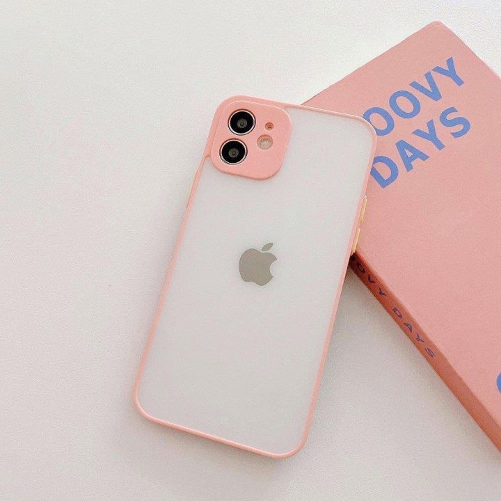 Milky Case silikoninis lankstus permatomas dėklas Samsung Galaxy A42 5G rožinės spalvos