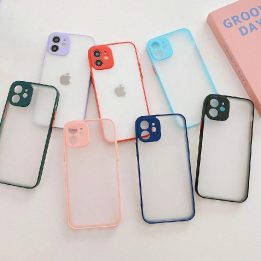 Milky Case silikoninis lankstus permatomas dėklas Samsung Galaxy A72 4G, juodos spalvos