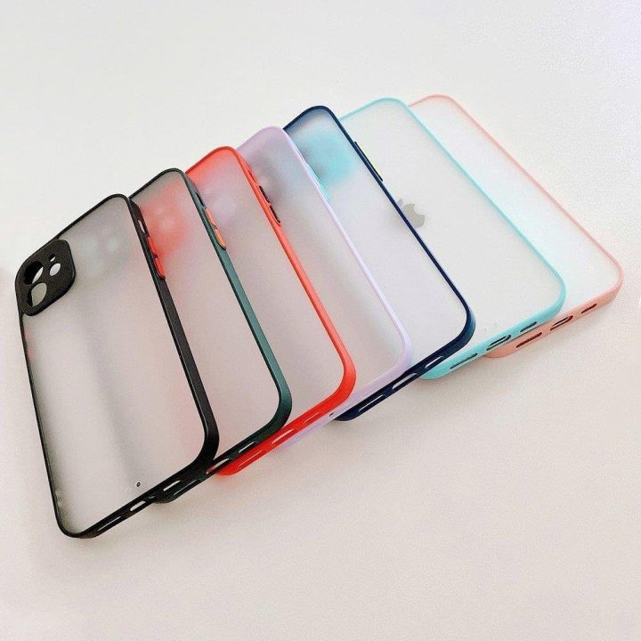 Milky Case silikoninis lankstus permatomas dėklas Samsung Galaxy A72 4G raudonas