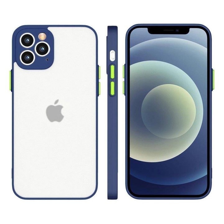 Milky Case silikoninis lankstus permatomas dėklas Samsung Galaxy A72 4G tamsiai mėlynas