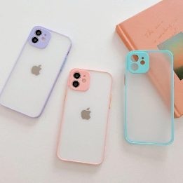Milky Case silikoninis lankstus permatomas dėklas Samsung Galaxy A72 4G mėlynas