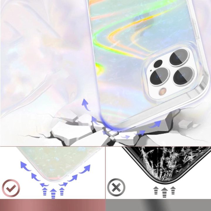 Kingxbar Shell Series prabangus elegantiškas telefono dėklas iPhone 13 Pro pearl-mint