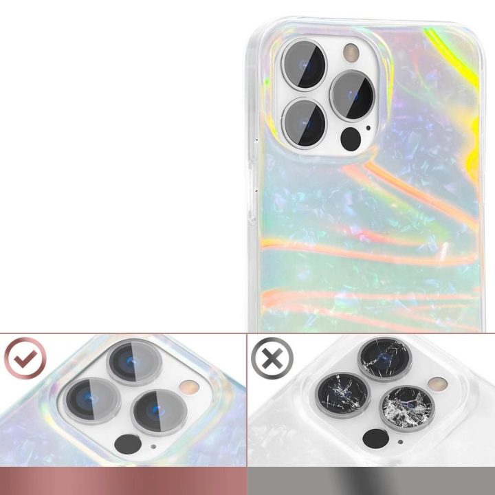 Kingxbar Shell Series prabangus elegantiškas telefono dėklas iPhone 13 Pro pearl-mint