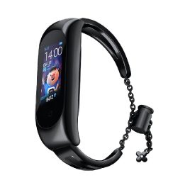 Keičiamasis metalinis apyrankės dirželis, skirtas Xiaomi Mi Band 6 / 5 / 4 / 3 juodas
