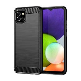 Carbon Case lankstus dangtelis Samsung A03S EU (166.5) , juodos spalvos