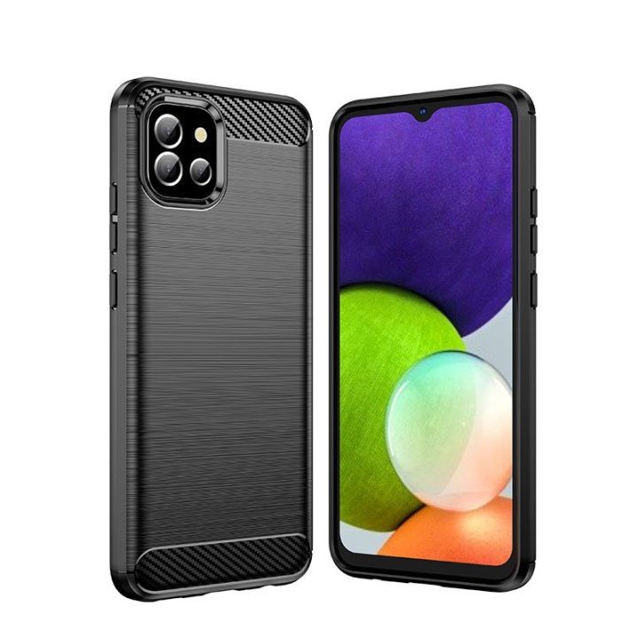 Carbon Case lankstus dangtelis Samsung A03S EU (166.5) , juodos spalvos