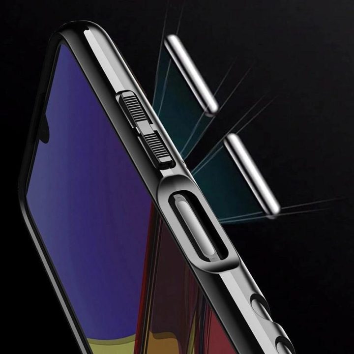 Thunder Case lankstus, tvirtas, atsparus dangtelis TPU dėklas, skirtas Samsung Galaxy A03s , juodos spalvos