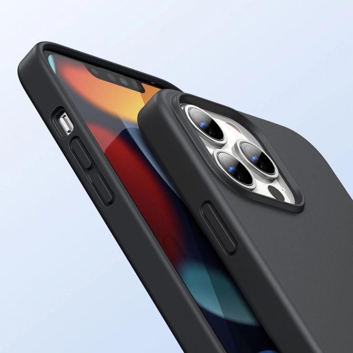 Dėklas telefonui iPhone 13 Pro silikoninis juodas