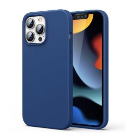 Protective Silicone Case rubber flexible silicone case cover for iPhone 13 Pro blue