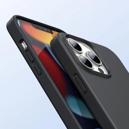Protective Silicone Case rubber flexible silicone case cover for iPhone 13 Pro Max black
