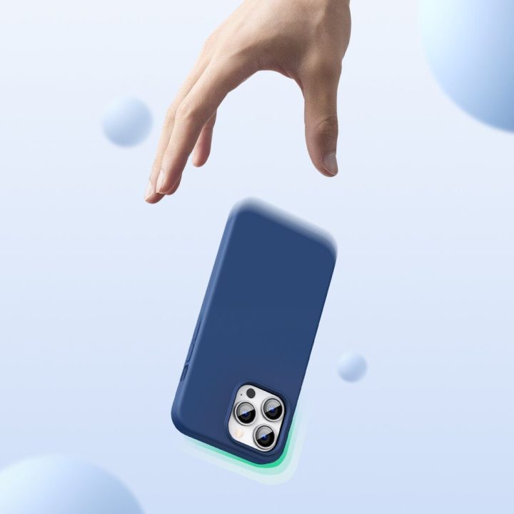 Protective Silicone Case rubber flexible silicone case cover for iPhone 13 Pro Max blue
