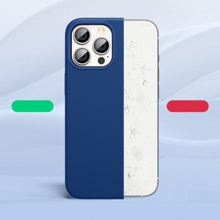 Protective Silicone Case rubber flexible silicone case cover for iPhone 13 Pro Max blue