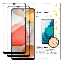 2x Grūdinto stiklo apsauga su rėmeliu, skirta Samsung Galaxy A42 5G , juoda