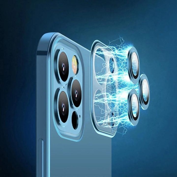 Chery veidrodinis dėklas, skirtas iPhone 13 Pro , metalinis rėmelis, sidabrinės spalvos (JR-BP908 sidabrinis)