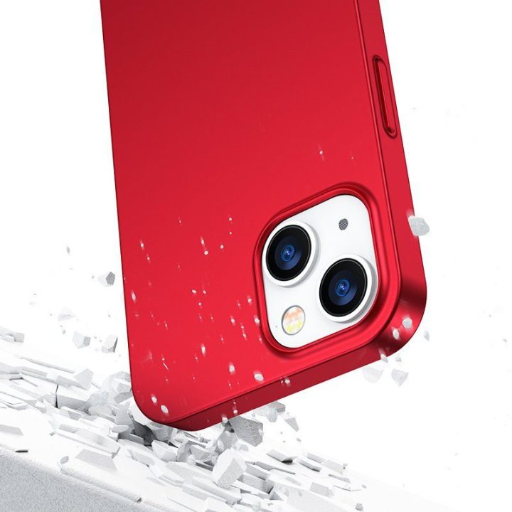 priekinis ir galinis dangtelis iPhone 13 + grūdinto stiklo ekrano apsauga raudona (JR-BP927 red)
