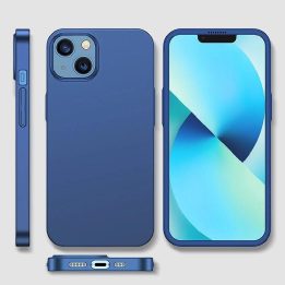 priekinis ir galinis dangtelis iPhone 13 + grūdinto stiklo ekrano apsauga mėlyna (JR-BP927 blue)