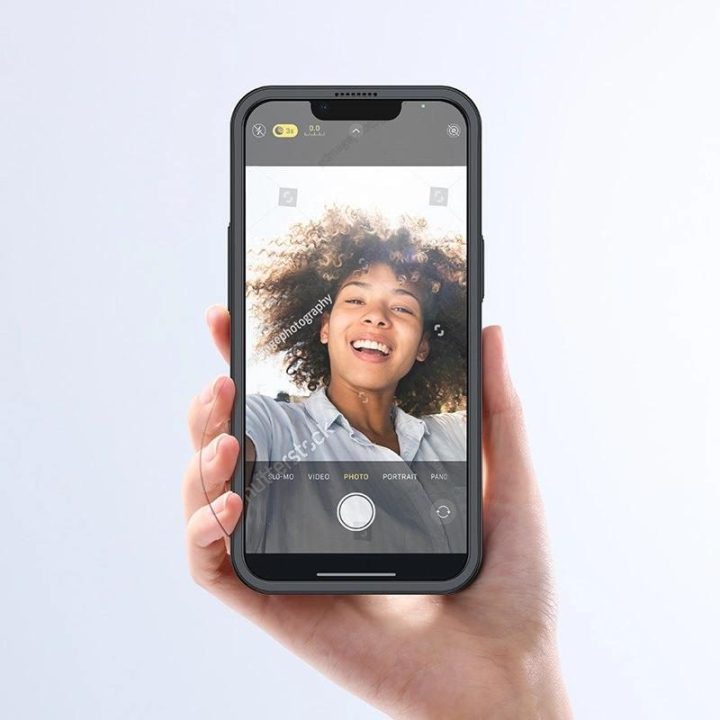 priekinis ir galinis dangtelis iPhone 13 Pro Max + grūdinto stiklo ekrano apsauga juoda (JR-BP928 juoda)