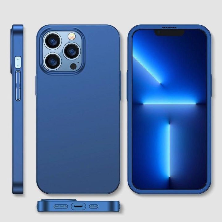 priekinis ir galinis dangtelis iPhone 13 Pro Max + grūdinto stiklo ekrano apsauga mėlyna (JR-BP928 blue)
