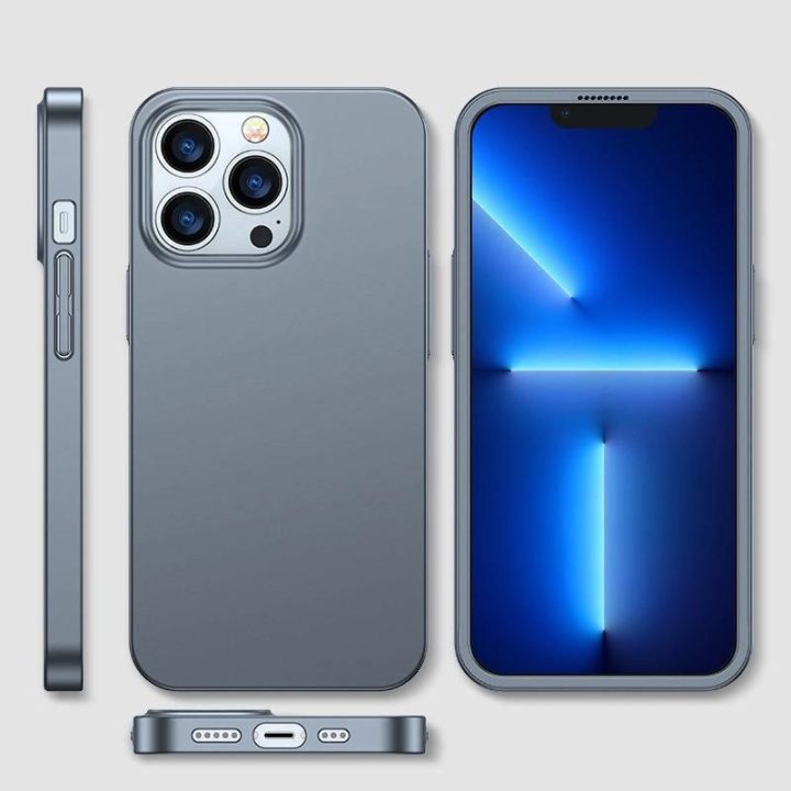 priekinis ir galinis dangtelis iPhone 13 Pro Max + grūdinto stiklo ekrano apsauga, pilka (JR-BP928 trankus)