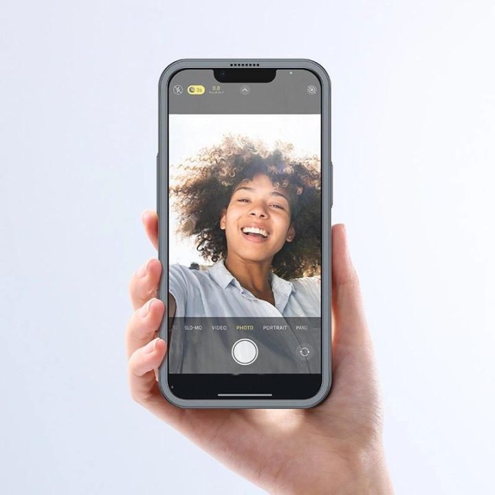 priekinis ir galinis dangtelis iPhone 13 Pro Max + grūdinto stiklo ekrano apsauga, pilka (JR-BP928 trankus)