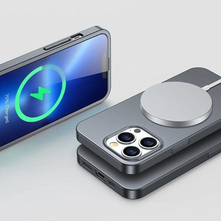 priekinis ir galinis dangtelis iPhone 13 Pro Max + grūdinto stiklo ekrano apsauga, pilka (JR-BP928 trankus)