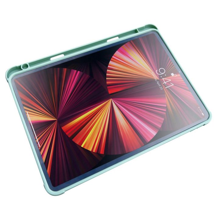 iPad Pro 12,9 2021/2020 planšetinio kompiuterio dėklas su stovo funkcija, žalias
