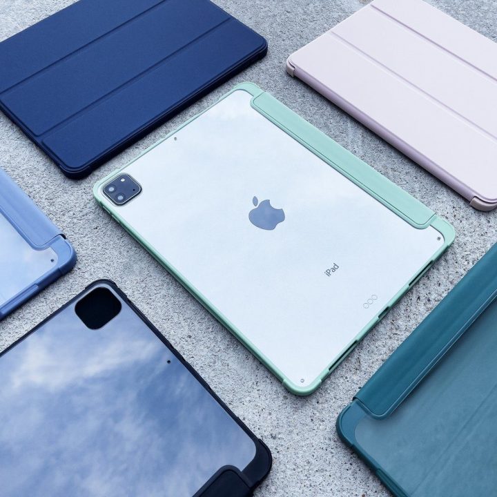 iPad Pro 12,9 2021/2020 planšetinio kompiuterio dėklas su stovo funkcija, žalias