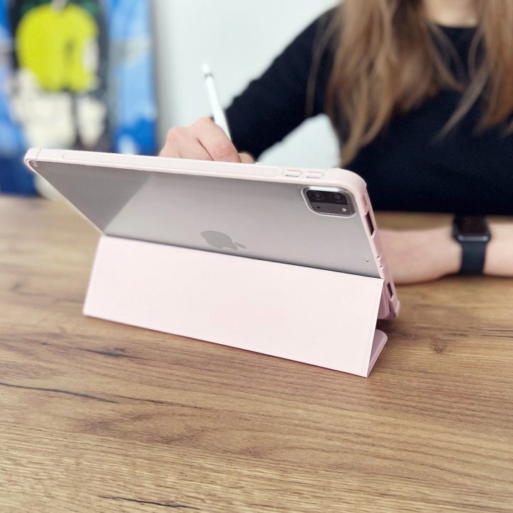 iPad Pro 12,9 2021/2020 planšetinio kompiuterio dėklas su stovo funkcija, žalias
