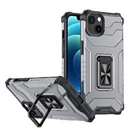Crystal Ring dėklas Kickstand Tough Rugged Cover, skirtas iPhone 12 mini , juodas