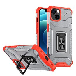 Crystal Ring dėklas Kickstand Tough Rugged dangtelis iPhone 12 mini raudonas