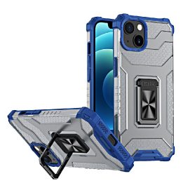 Crystal Ring dėklas Kickstand Tough Rugged dangtelis iPhone 12 mini blue