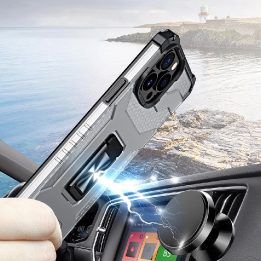 Crystal Ring dėklas Kickstand Tough Rugged Cover for iPhone 13 Pro blue