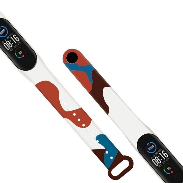 Xiaomi Mi Band 6 / Mi Band 5 silikoninis dirželis Camo laikrodžio apyrankė (8)