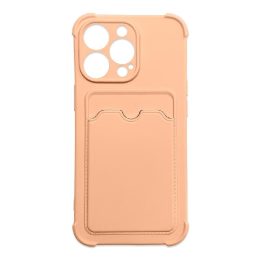 iPhone 11 Pro kortelių dėklas Card Armor Case Pouch Cover for iPhone 11 Pro Card Wallet Silicone Armor Air Bag Cover Pink