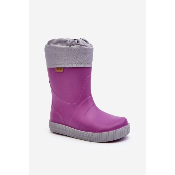 Vaikiški guminiai batai su pamušalu Sniego banga Gokids 981 Purple