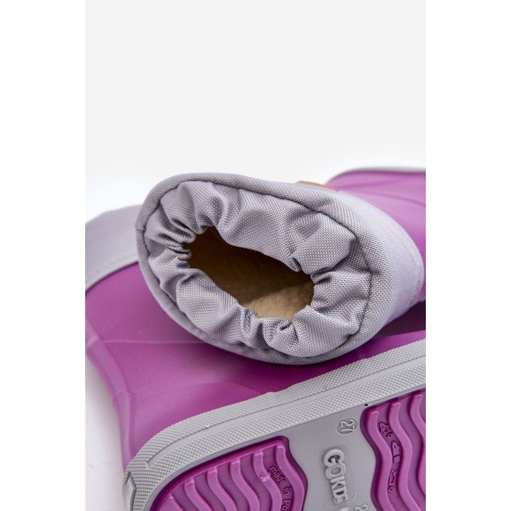 Vaikiški guminiai batai su pamušalu Sniego banga Gokids 981 Purple
