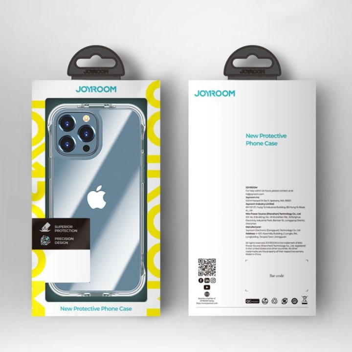 Defender serijos dėklas iPhone 13 , tvirtas korpusas su kabliukais, permatomas (JR-BP954)