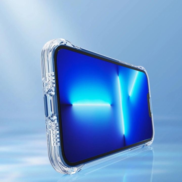 Defender serijos dėklas iPhone 13 Pro , tvirtas korpusas su kabliukais, permatomas (JR-BP955)