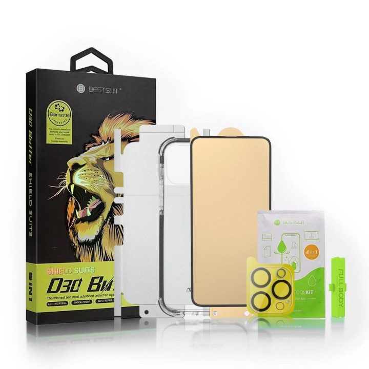 Bestsuit 6in1 rinkinys iPhone 13 mini dėklui / grūdintam stiklui flexi / galinio korpuso apsauginei plėvelei / kameros objektyvo