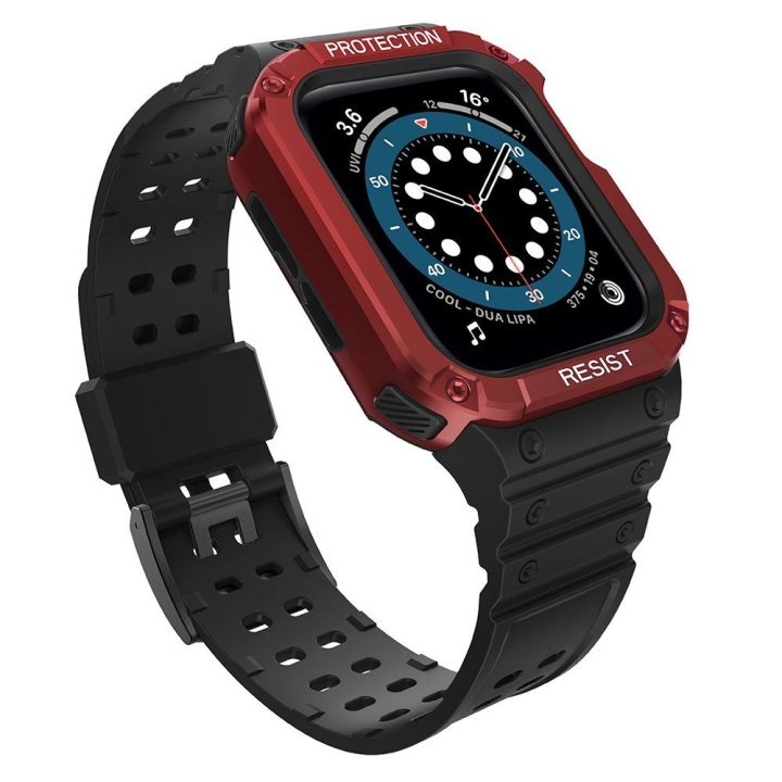 Apsauginis dirželis Juosta Juosta su dėklu, skirta Apple Watch 7 / SE (41/40 / 38 mm) korpusui Šarvuotas laikrodžio dangtelis Ju